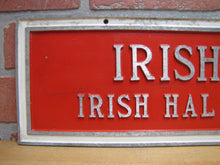 Load image into Gallery viewer, IRISH ERLA Racehorse Barn Stall Sign Racing Horse IRISH HAL - ERLAWAY
