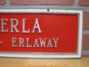 IRISH ERLA Racehorse Barn Stall Sign Racing Horse IRISH HAL - ERLAWAY