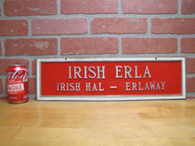 Load image into Gallery viewer, IRISH ERLA Racehorse Barn Stall Sign Racing Horse IRISH HAL - ERLAWAY
