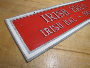 IRISH ERLA Racehorse Barn Stall Sign Racing Horse IRISH HAL - ERLAWAY