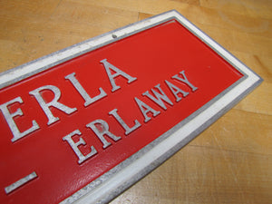 IRISH ERLA Racehorse Barn Stall Sign Racing Horse IRISH HAL - ERLAWAY