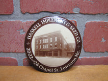 Load image into Gallery viewer, HASKELL IMPLEMENT &amp; SEED CO LEWISTON MAINE Original Old Advertising Sign Mirror
