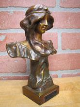 Load image into Gallery viewer, HILDA Antique Art Nouveau Beautiful Maiden Decorative Arts Statue Bust
