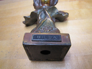 HILDA Antique Art Nouveau Beautiful Maiden Decorative Arts Statue Bust