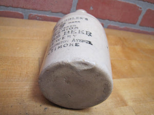 F SANDKUHLER'S SUPERIOR WEISS BEER BREWERY BALTIMORE Antique Stoneware Bottle Md