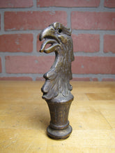 Load image into Gallery viewer, EAGLE Old Brass Decorative Arts Figural Birds Head Tongue Out Feathers Finial
