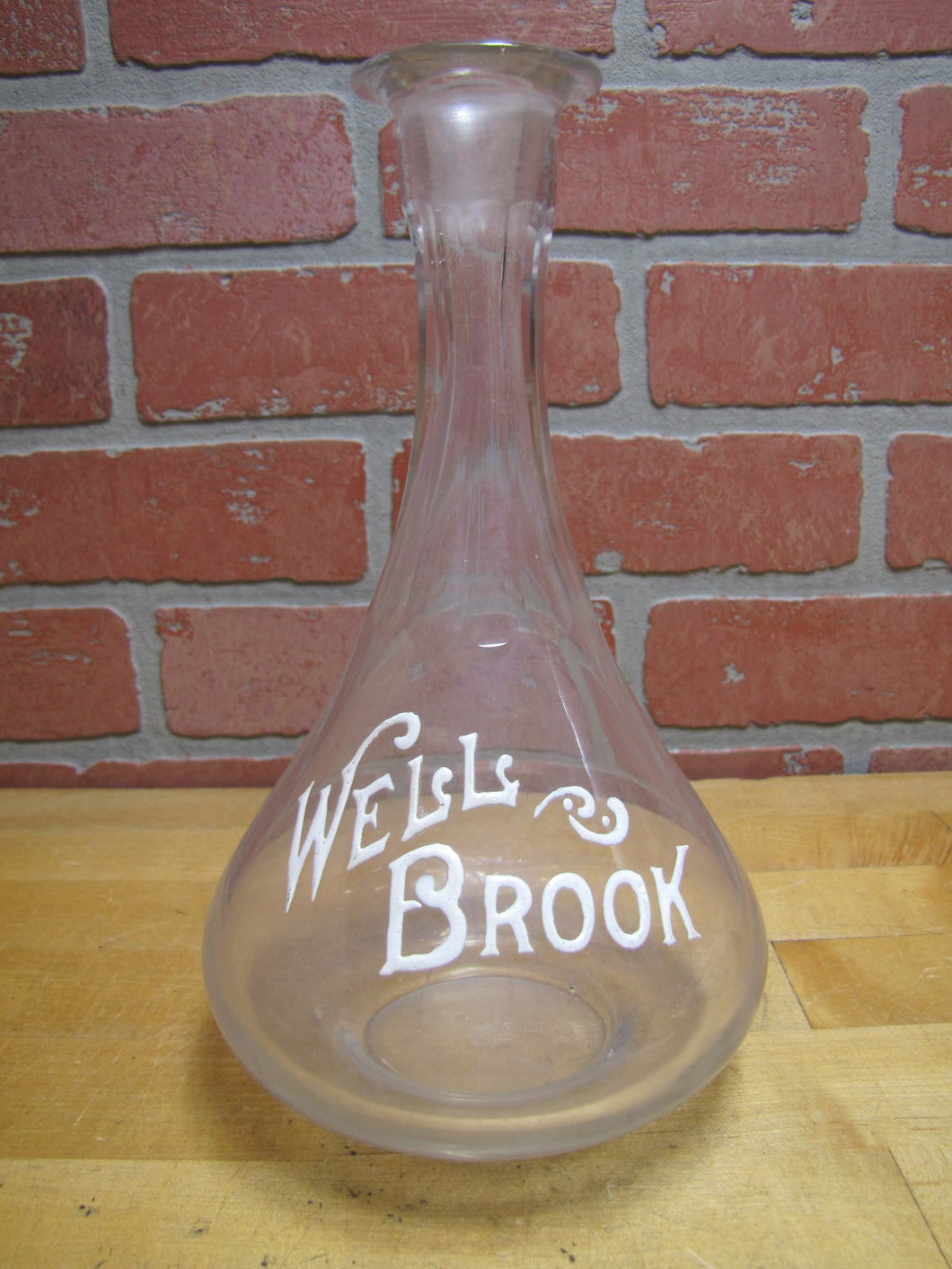 WELL BROOK Pre Prohibition Back Bar Liquor Bottle Philadelphia Whiskey WELLBROOK