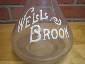 WELL BROOK Pre Prohibition Back Bar Liquor Bottle Philadelphia Whiskey WELLBROOK