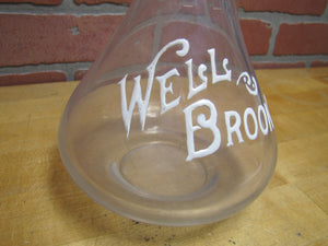 WELL BROOK Pre Prohibition Back Bar Liquor Bottle Philadelphia Whiskey WELLBROOK