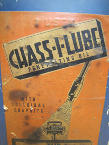 CHASS-I-LUBE SUPER-SERVICE ANTI-SQUEAK Original Old Oil Can KANT RUST RAHWAY NJ