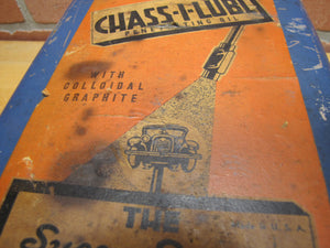 CHASS-I-LUBE SUPER-SERVICE ANTI-SQUEAK Original Old Oil Can KANT RUST RAHWAY NJ