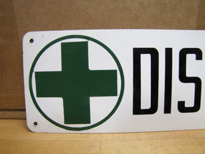 DISPENSARY GREEN CROSS FOR SAFETY ORIGINAL OLD NOS ADVERTISING SIGN 420 MEDICAL