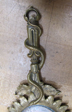 Load image into Gallery viewer, Serpent Snake Leaves Antique Decorative Arts Hand Mirror Ornate Bevel Edge Glass
