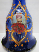 Load image into Gallery viewer, Cobalt Blue Glass Perisan Portrait Vase Decanter Pitcher Hookah Ornate
