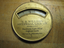 Load image into Gallery viewer, WILLIAMS ARTIFICIAL LIMB Co PHILADELPHIA Original Old Advertising Thermometer
