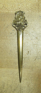 Art Nouveau Lovely Maiden Letter Opener Page Turner High Relief Bronze Brass