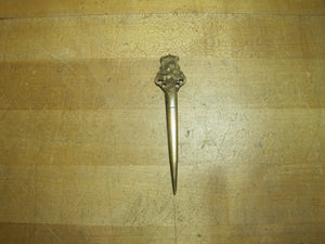 Art Nouveau Lovely Maiden Letter Opener Page Turner High Relief Bronze Brass