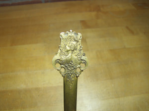 Art Nouveau Lovely Maiden Letter Opener Page Turner High Relief Bronze Brass