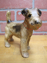 Load image into Gallery viewer, WIRE FOX TERRIER PUP Antique Cast Iron Dog Doorstop Decorative Art Statue
