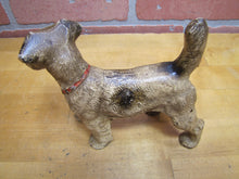 Load image into Gallery viewer, WIRE FOX TERRIER PUP Antique Cast Iron Dog Doorstop Decorative Art Statue
