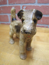 Load image into Gallery viewer, WIRE FOX TERRIER PUP Antique Cast Iron Dog Doorstop Decorative Art Statue
