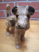 Load image into Gallery viewer, WIRE FOX TERRIER PUP Antique Cast Iron Dog Doorstop Decorative Art Statue
