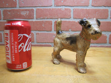 Load image into Gallery viewer, WIRE FOX TERRIER PUP Antique Cast Iron Dog Doorstop Decorative Art Statue
