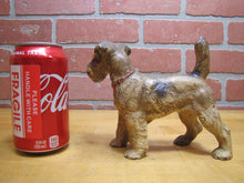 Load image into Gallery viewer, WIRE FOX TERRIER PUP Antique Cast Iron Dog Doorstop Decorative Art Statue
