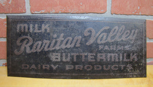 RARITAN VALLEY FARMS MILK BUTTERMILK DAIRY PRODUCTS Orig Old Advertising Sign