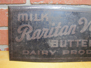 RARITAN VALLEY FARMS MILK BUTTERMILK DAIRY PRODUCTS Orig Old Advertising Sign