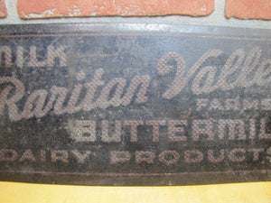 RARITAN VALLEY FARMS MILK BUTTERMILK DAIRY PRODUCTS Orig Old Advertising Sign