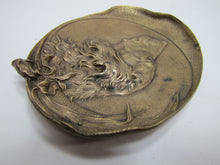 Load image into Gallery viewer, Hunting Dog in Brush Antique Bronze Decorative Arts High Relief Tray Ornate
