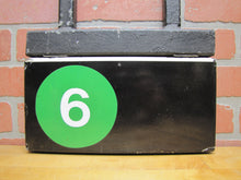 Load image into Gallery viewer, EXIT 6 Double Sided Porcelain Sign Subway Railroad Train Station Transportation
