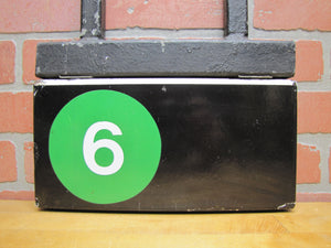 EXIT 6 Double Sided Porcelain Sign Subway Railroad Train Station Transportation