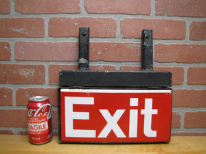 EXIT 6 Double Sided Porcelain Sign Subway Railroad Train Station Transportation