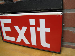 EXIT 6 Double Sided Porcelain Sign Subway Railroad Train Station Transportation