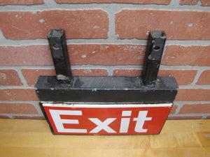 EXIT 6 Double Sided Porcelain Sign Subway Railroad Train Station Transportation