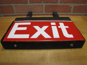 EXIT 6 Double Sided Porcelain Sign Subway Railroad Train Station Transportation