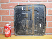 Load image into Gallery viewer, 15 Original Old Embossed Steel Sign Industrial Shop MPH Safety Marker Patina

