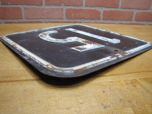 15 Original Old Embossed Steel Sign Industrial Shop MPH Safety Marker Patina