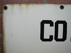 CO2 EMPTY Old Black White Porcelain Sign Industrial Plant Gas Station Safety Ad