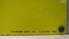 CAUTION EAR PROTECTION AREA Orig Old Porcelain Sign STANDARD Co CLEVELAND Ohio