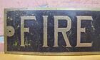 FIRE EXIT Old Brass Sign Industrial Safety Advertising Gas Station Repair Shop