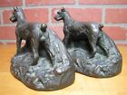 Load image into Gallery viewer, Dog Landscape Antique Bronze Clad Bookends Decorative Art Statues
