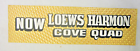 NOW LOEWS HARMON COVE QUAD 1960s/70s Movie Theater HOLOGRAPHIC Advertising Sign
