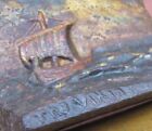 SPIRIT OF ST LOUIS and VIKING SHIP Original Old Commemorative Cast Iron Bookends