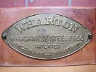 Load image into Gallery viewer, WHARTON MANGANESE STEEL FROG Pat 1901 Antique Nameplate Tag RR Equipment Sign
