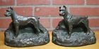 Load image into Gallery viewer, Dog Landscape Antique Bronze Clad Bookends Decorative Art Statues
