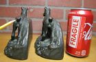 Load image into Gallery viewer, Dog Landscape Antique Bronze Clad Bookends Decorative Art Statues
