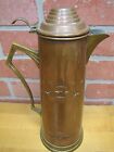 Art Nouveau Brass Copper Decorative Arts Floral Jug Ewer Pitcher Ornate Antique